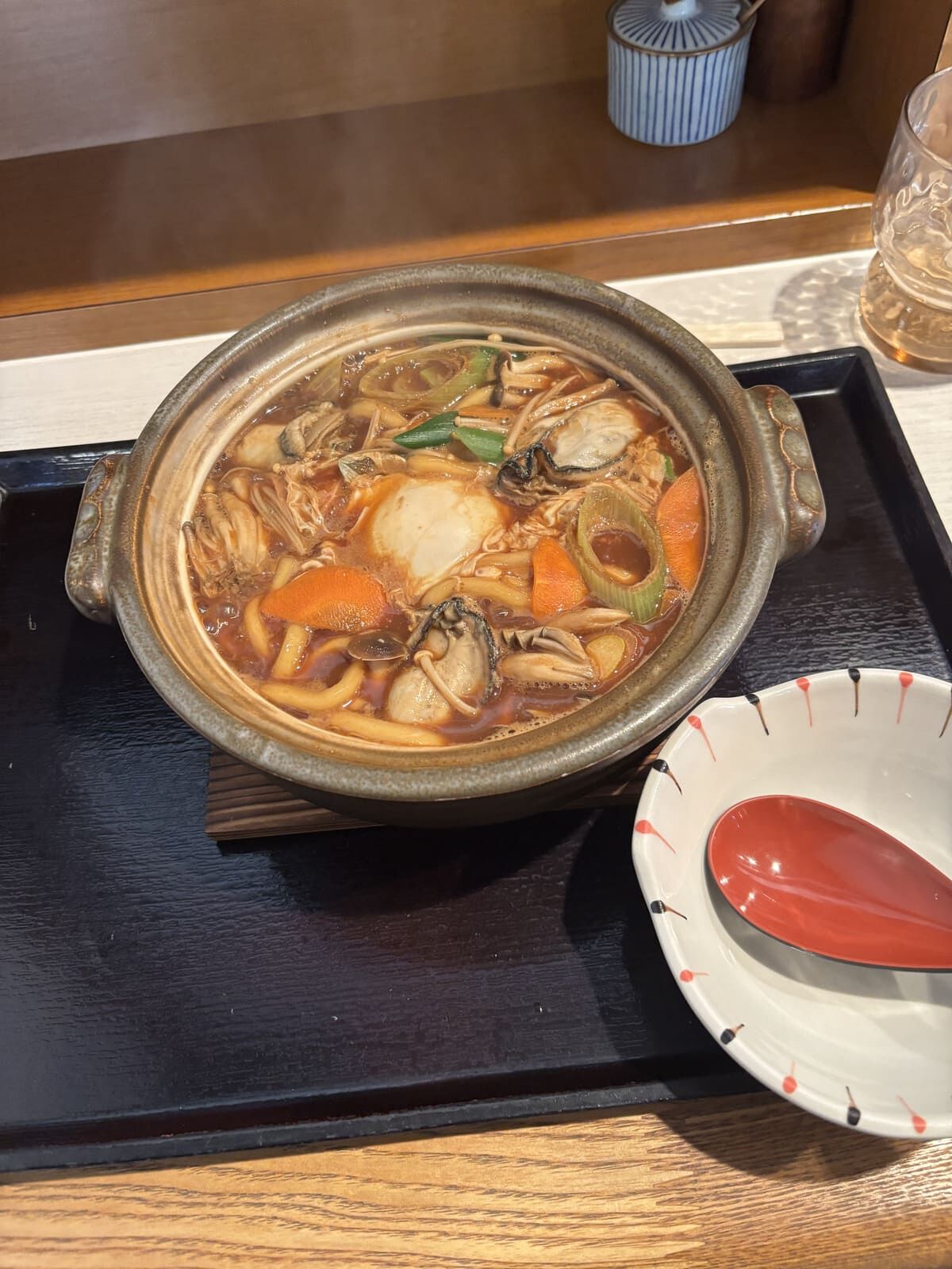 味噌煮込み牡蠣うどん