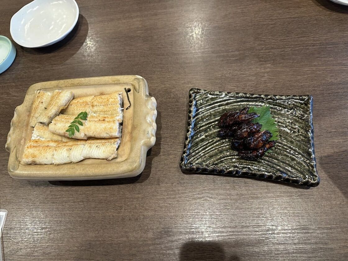 白焼と肝焼き